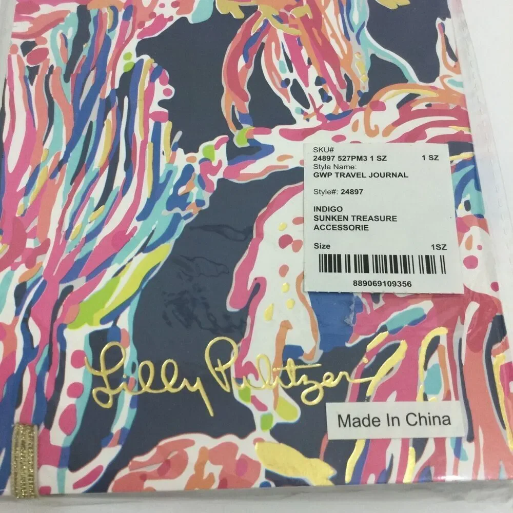 Lilly Pulitzer GWP Travel Journal Indigo Sunken Treasure Accessories